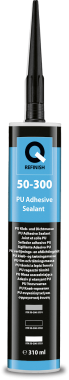 QR-50-300-3102 PU lepící a těsnící hmota černá 310 ml